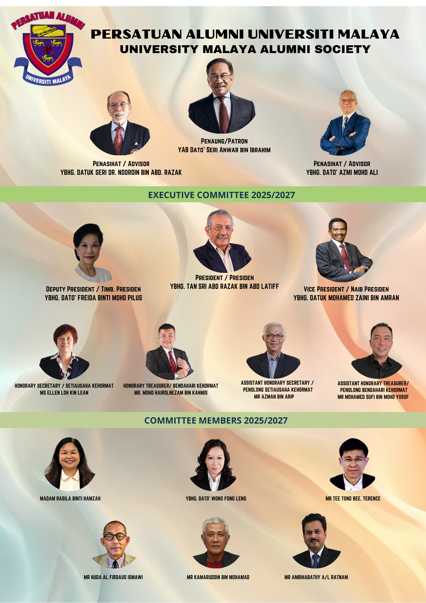 Persatuan Alumni Universiti Malaya EXCO 2025/2027